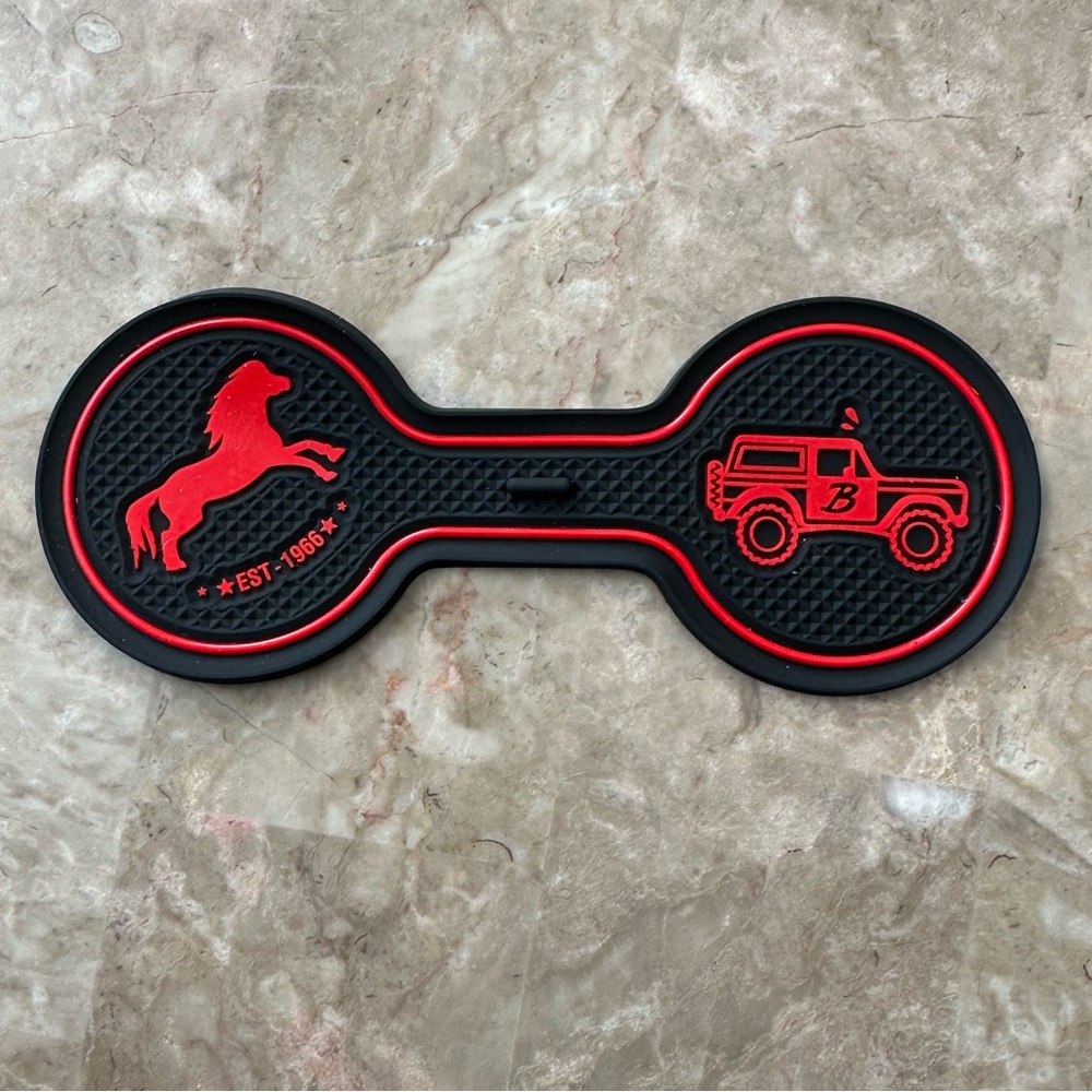 Car Cup Holder Coaster Ford Bronco 2021-2024(Not Sport), Silicone Beverage Coas